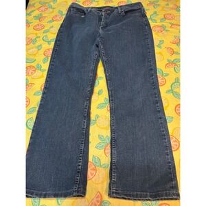 Wrangler Bootcut Jean Women 14P Blue WRANFDA Mid Rise Stretch Petite Medium Wash